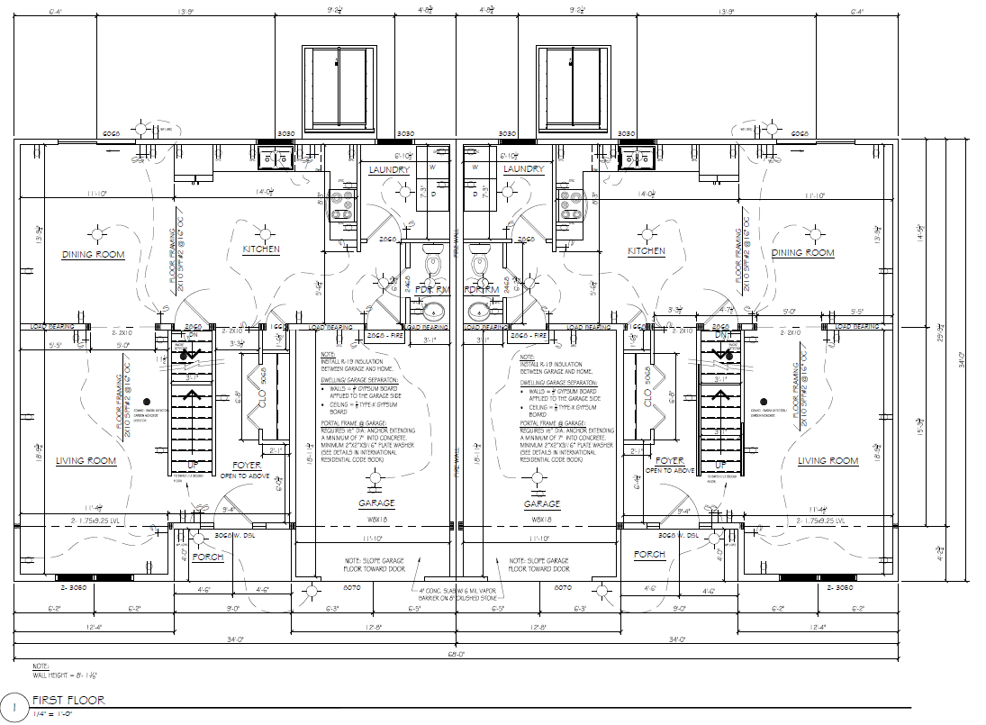 Duplex on Wesner – First Floor Plan